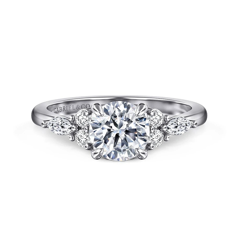 Gabriel & Co 6.5 Engagement Ring 14K White Gold Contemporary ER16125R4W44JJ