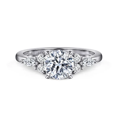 Gabriel & Co 6.5 Engagement Ring 14K White Gold Contemporary ER16125R4W44JJ