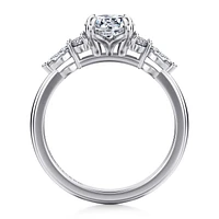 Gabriel & Co 6.5 Engagement Ring 14K White Gold Contemporary ER16125R4W44JJ