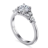 Gabriel & Co 6.5 Engagement Ring 14K White Gold Contemporary ER16125R4W44JJ