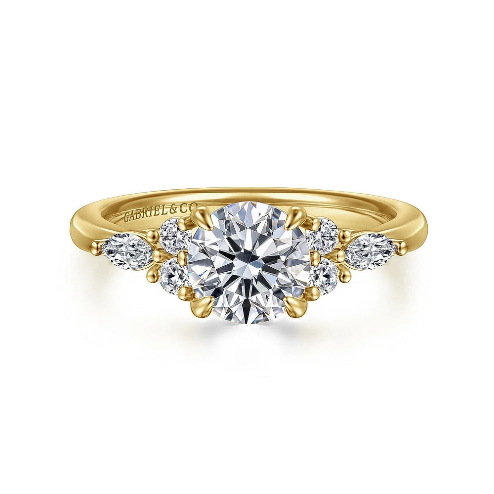 Gabriel & Co 6.5 Engagement Ring 14K Yellow Gold Contemporary ER16125R4Y44JJ
