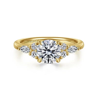 Gabriel & Co 6.5 Engagement Ring 14K Yellow Gold Contemporary ER16125R4Y44JJ