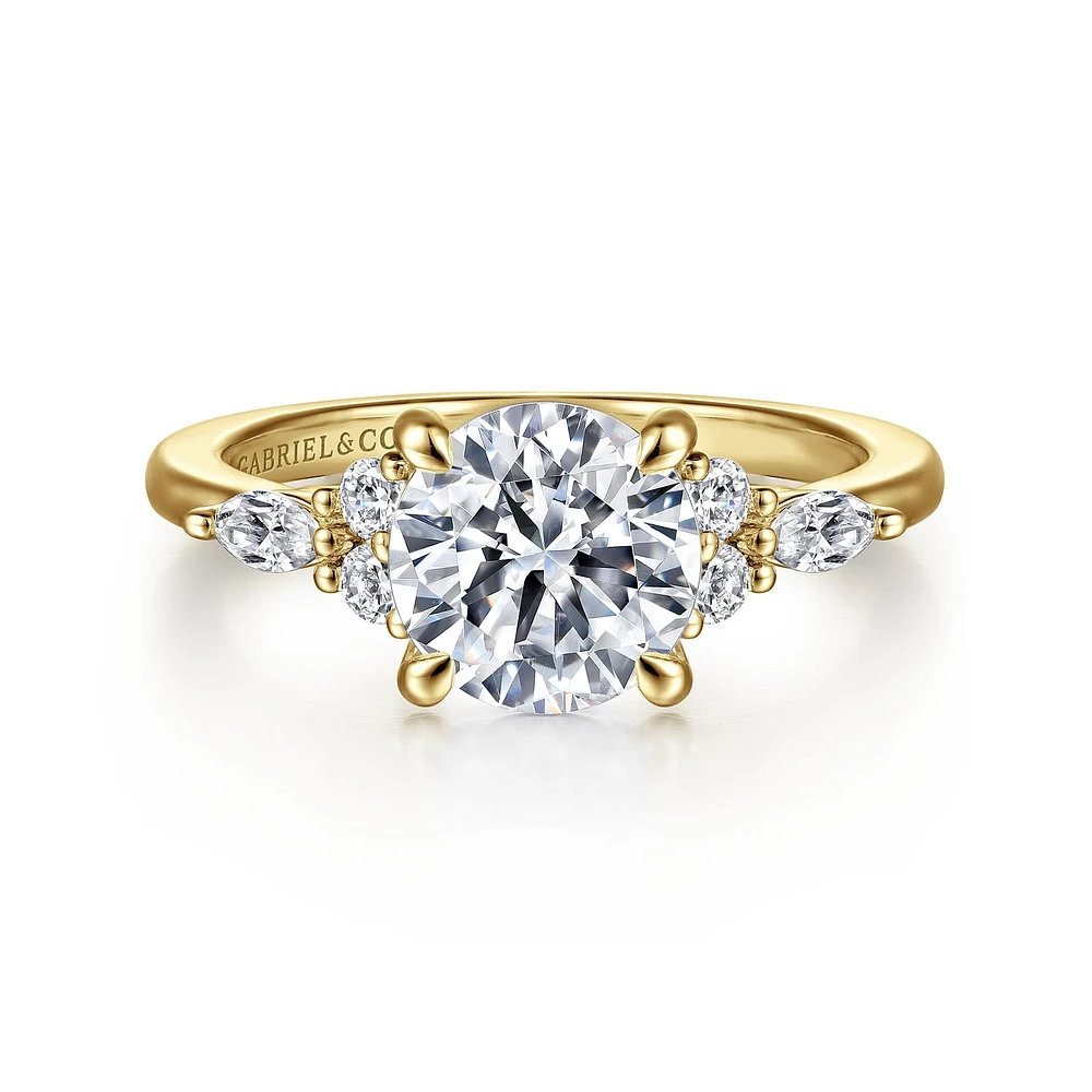 Gabriel & Co 7.4 Engagement Ring 14K Yellow Gold Contemporary ER16125R6Y44JJ