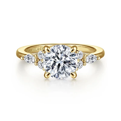 Gabriel & Co 7.4 Engagement Ring 14K Yellow Gold Contemporary ER16125R6Y44JJ