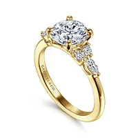 Gabriel & Co 7.4 Engagement Ring 14K Yellow Gold Contemporary ER16125R6Y44JJ