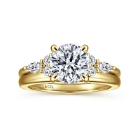 Gabriel & Co 7.4 Engagement Ring 14K Yellow Gold Contemporary ER16125R6Y44JJ