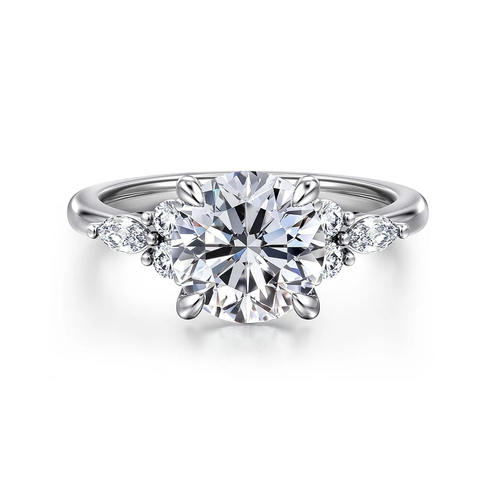 Gabriel & Co 8 Engagement Ring 14K White Gold Contemporary ER16125R8W44JJ