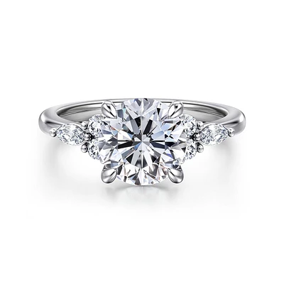 Gabriel & Co 8 Engagement Ring 14K White Gold Contemporary ER16125R8W44JJ