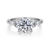 Gabriel & Co 8 Engagement Ring 14K White Gold Contemporary ER16125R8W44JJ