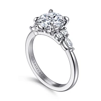 Gabriel & Co 8 Engagement Ring 14K White Gold Contemporary ER16125R8W44JJ