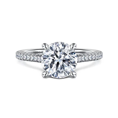 Gabriel & Co 8 Engagement Ring 14K White Gold Classic ER16131R8W44JJ