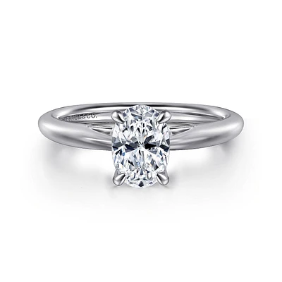 Gabriel & Co 8.0X5.5 Engagement Ring 14K White Gold Classic ER16132O4W4JJJ