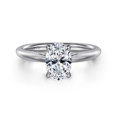 Gabriel & Co 9.0x6.0 Engagement Ring 14K White Gold Classic ER16132O6W4JJJ