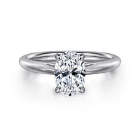 Gabriel & Co 9.0x6.0 Engagement Ring 14K White Gold Classic ER16132O6W4JJJ