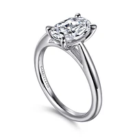 Gabriel & Co 9.0x6.0 Engagement Ring 14K White Gold Classic ER16132O6W4JJJ