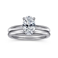 Gabriel & Co 9.0x6.0 Engagement Ring 14K White Gold Classic ER16132O6W4JJJ