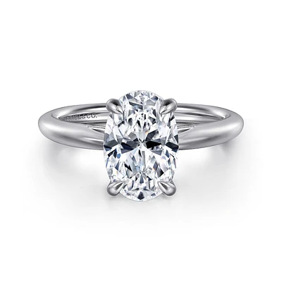 Gabriel & Co 10.5x7.0 Engagement Ring 14K White Gold Classic ER16132O8W4JJJ