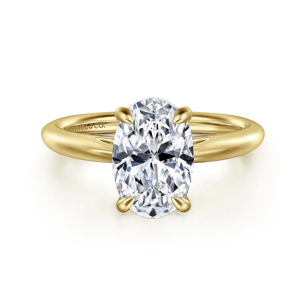 Gabriel & Co 10.5X7.0 Engagement Ring 14K Yellow Gold Classic ER16132O8Y4JJJ