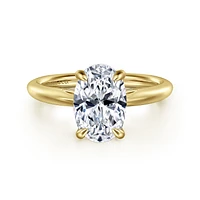 Gabriel & Co 10.5X7.0 Engagement Ring 14K Yellow Gold Classic ER16132O8Y4JJJ