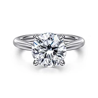 Gabriel & Co 9 Engagement Ring 14K White Gold Classic ER16132R12W4JJJ