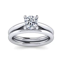 Gabriel & Co 6.5 Engagement Ring 14K White Gold Classic ER16132R4W4JJJ