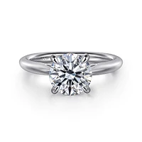 Gabriel & Co 8 Engagement Ring 14K White Gold Classic ER16132R8W4JJJ
