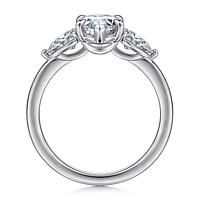Gabriel & Co 12X6 Engagement Ring 14K White Gold Contemporary ER16135M6W44JJ