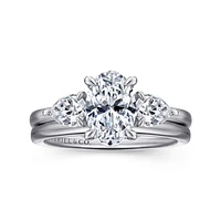 Gabriel & Co 9X6 Engagement Ring 14K White Gold Contemporary ER16135O6W44JJ