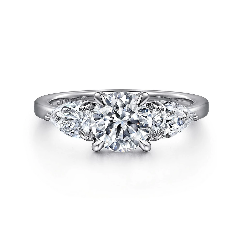 Gabriel & Co 6.5 Engagement Ring 14K White Gold Contemporary ER16135R4W44JJ