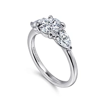 Gabriel & Co 6.5 Engagement Ring 14K White Gold Contemporary ER16135R4W44JJ