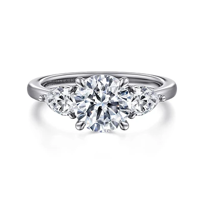 Gabriel & Co 7.4 Engagement Ring 14K White Gold Contemporary ER16135R6W44JJ