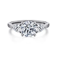 Gabriel & Co 7.4 Engagement Ring 14K White Gold Contemporary ER16135R6W44JJ