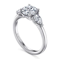 Gabriel & Co 7.4 Engagement Ring 14K White Gold Contemporary ER16135R6W44JJ