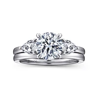 Gabriel & Co 7.4 Engagement Ring 14K White Gold Contemporary ER16135R6W44JJ