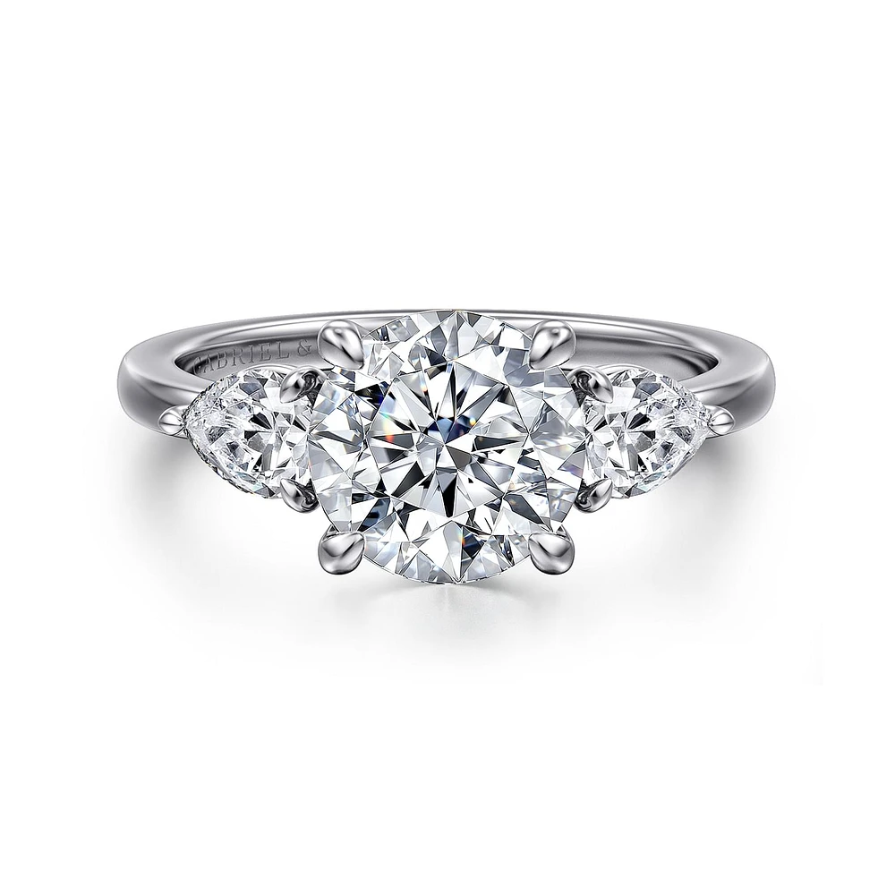 Gabriel & Co 8 Engagement Ring 14K White Gold Contemporary ER16135R8W44JJ
