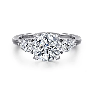 Gabriel & Co 8 Engagement Ring 14K White Gold Contemporary ER16135R8W44JJ