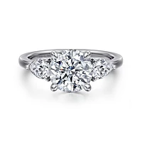 Gabriel & Co 8 Engagement Ring 14K White Gold Contemporary ER16135R8W44JJ