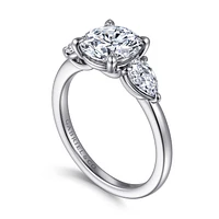 Gabriel & Co 8 Engagement Ring 14K White Gold Contemporary ER16135R8W44JJ