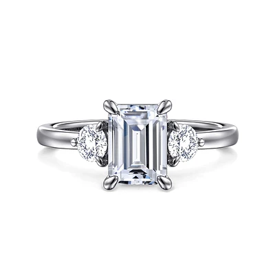 Gabriel & Co 7.5X5.5 Engagement Ring 14K White Gold Contemporary ER16136E6W44JJ