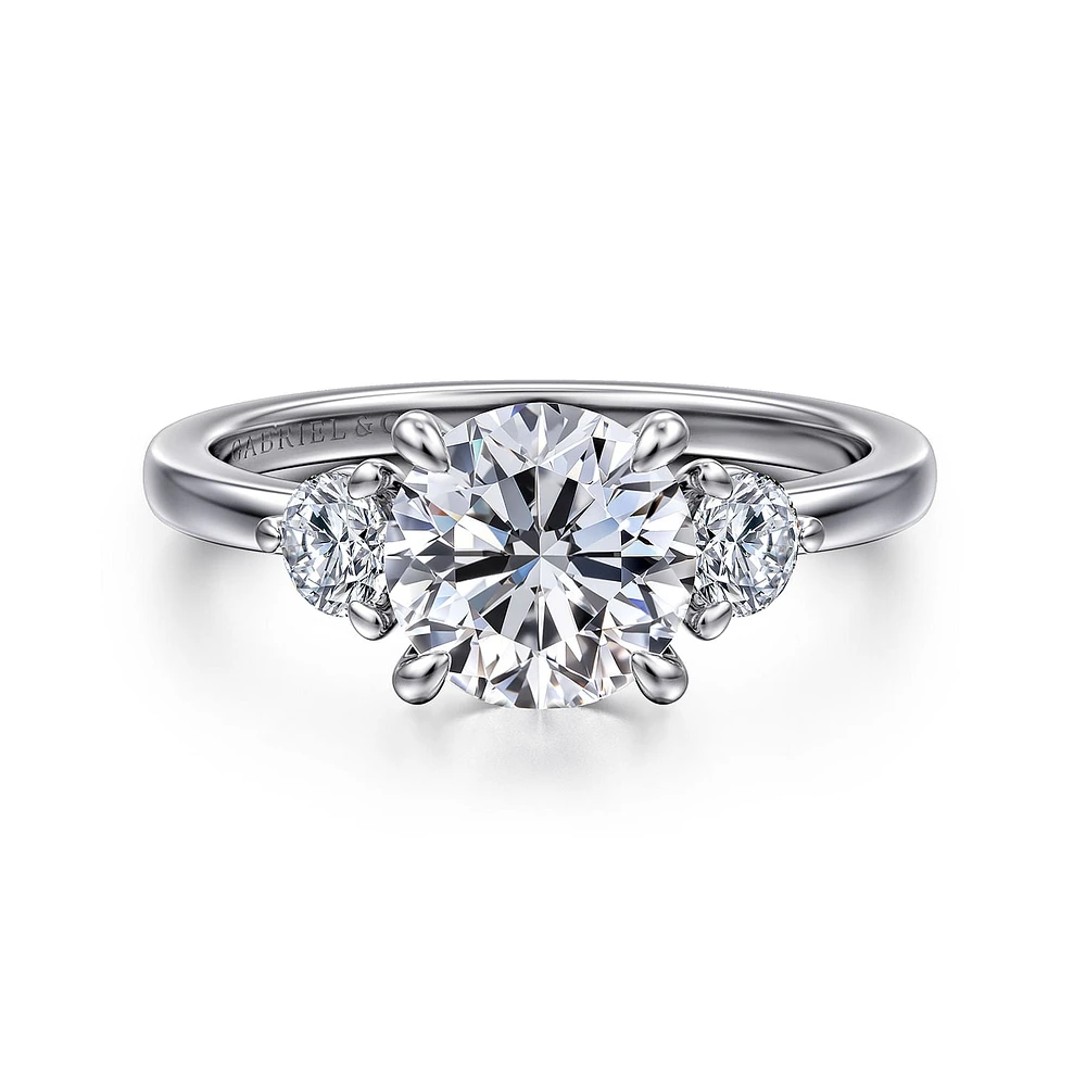 Gabriel & Co 7.4 Engagement Ring 14K White Gold Contemporary ER16136R6W44JJ