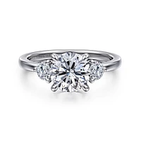 Gabriel & Co 7.4 Engagement Ring 14K White Gold Contemporary ER16136R6W44JJ