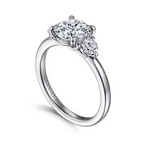 Gabriel & Co 7.4 Engagement Ring 14K White Gold Contemporary ER16136R6W44JJ