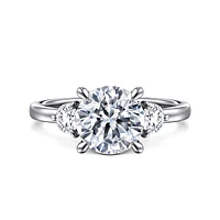 Gabriel & Co 8 Engagement Ring 14K White Gold Contemporary ER16136R8W44JJ