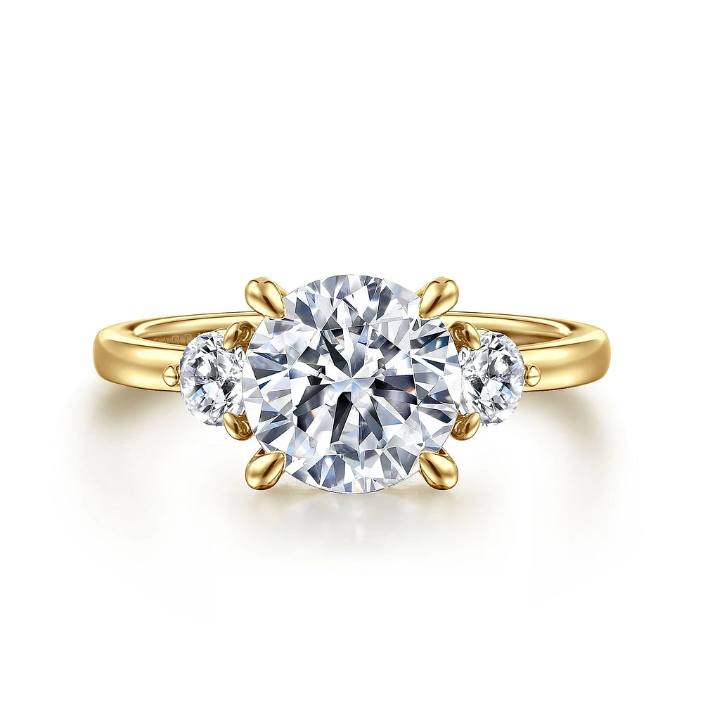 Gabriel & Co 8 Engagement Ring 14K Yellow Gold Contemporary ER16136R8Y44JJ