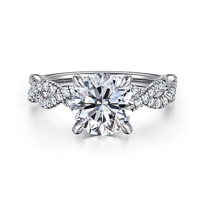 Gabriel & Co 8 Engagement Ring 14K White Gold Contemporary ER16142R8W44JJ