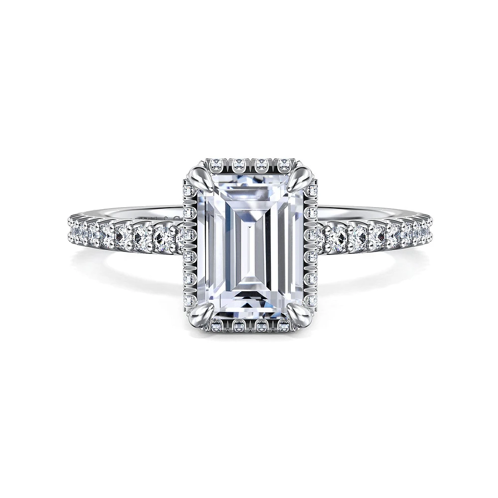 Gabriel & Co 7.5x5.5 Engagement Ring 14K White Gold Classic ER16158E6W44JJ