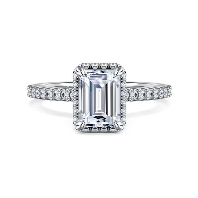 Gabriel & Co 7.5x5.5 Engagement Ring 14K White Gold Classic ER16158E6W44JJ