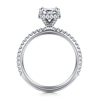 Gabriel & Co 7.5x5.5 Engagement Ring 14K White Gold Classic ER16158E6W44JJ