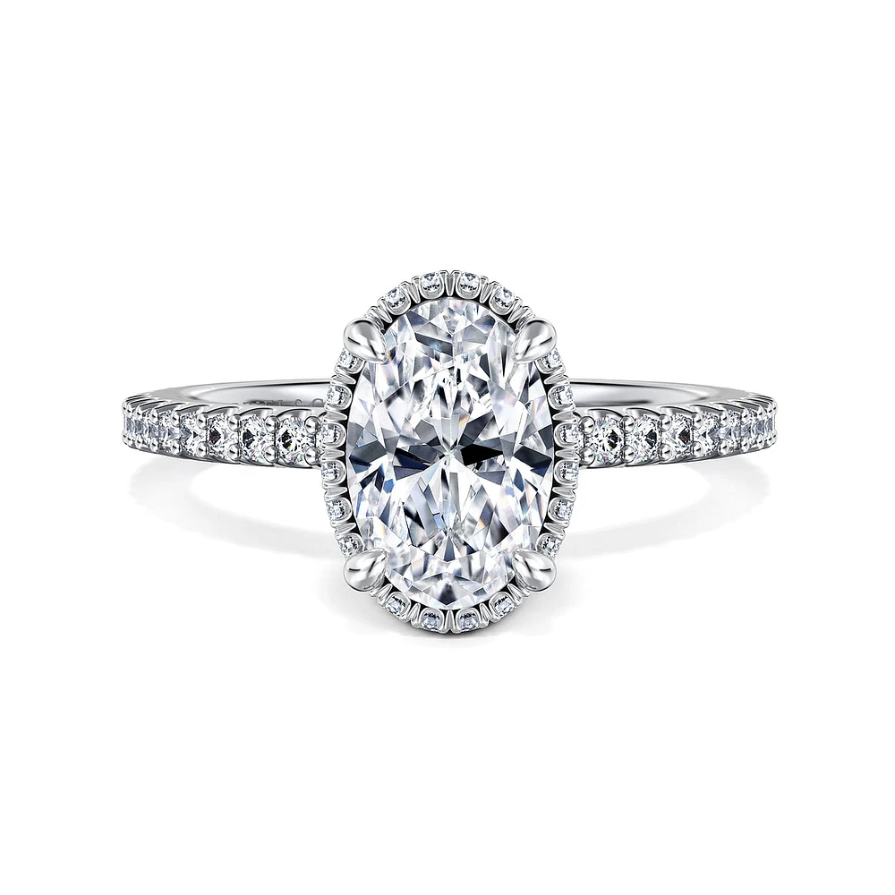 Gabriel & Co 8 Engagement Ring 14K White Gold Classic ER16158O6W44JJ
