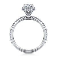 Gabriel & Co 8 Engagement Ring 14K White Gold Classic ER16158O6W44JJ